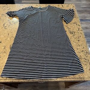 She + Sky Black and White Striped Dress